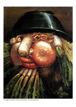 Kunstdruck Schule: Arcimboldo, Guiseppe  - Portrait mit Gemüse