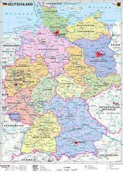Deutschland politisch Landkarte – Wandkarte