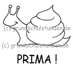 Belohnungs-Stempel, Schnecke "PRIMA!"